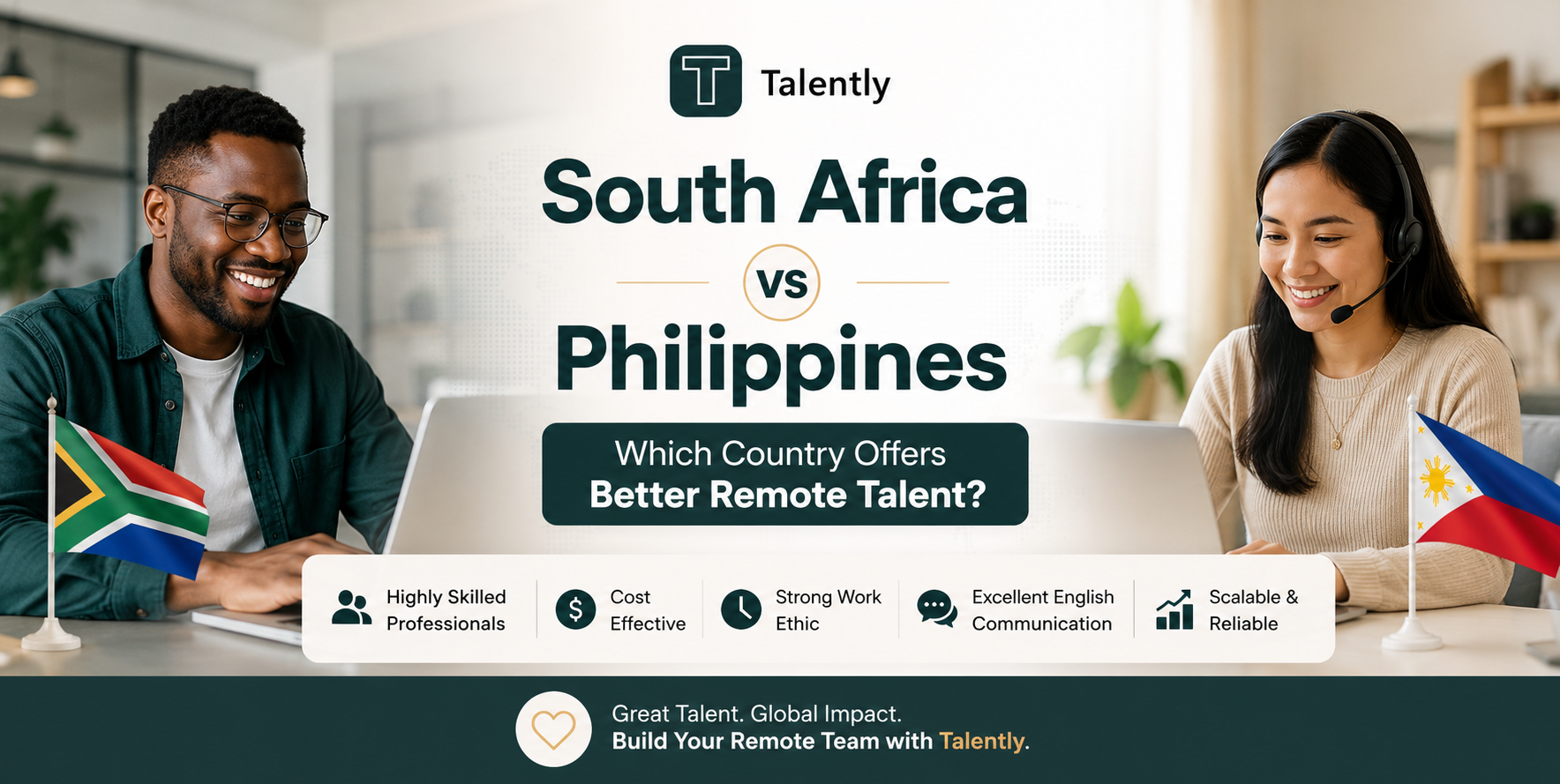Remote talent hiring in South Africa and the Philippines