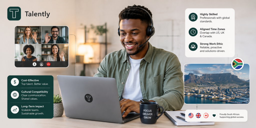 South African English-speaking remote professionals